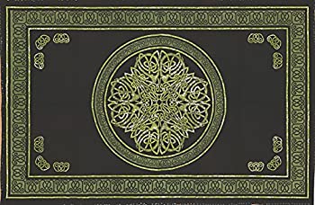 【中古】【輸入品・未使用】Celtic Circle Tapestry-Bedspread-Wall Hanging-Green
