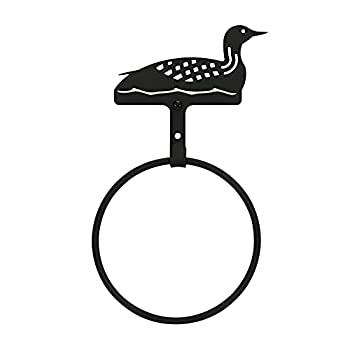 【中古】【輸入品・未使用】Village Wrought Iron TBR-116 Loon Towel Ring