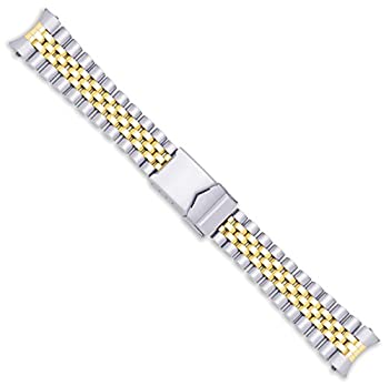 【中古】【輸入品・未使用】Jubilee Style Link Metal Watch Band???2トーン???18?mm｜スカイマーケットプラス