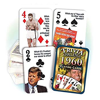 【中古】【輸入品・未使用】Flickback 1960 Trivia Playing Cards