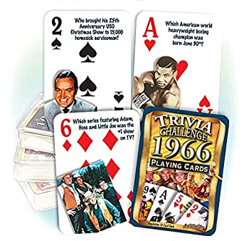 【中古】【インポート品・未当て嵌める】[フリックバックメディア]Flickback Media%ｶﾝﾏ% Inc. Flickback 1966 Trivia Playing Cards: 50th Birthday or 50th Anniversary Gift P66CARD [