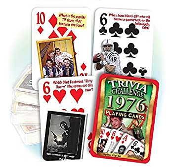 【中古】【インポート品・未当て嵌める】[フリックバックメディア]Flickback Media%ｶﾝﾏ% Inc. Flickback 1976 Trivia Playing Cards: 40th Birthday or 40th Anniversary Gift P76CARD [