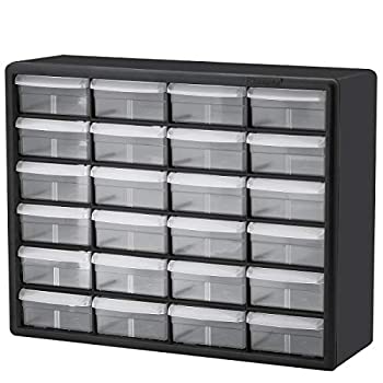 【中古】【輸入品・未使用】Akro-Mils 10124 24 Drawer Plastic Parts Storage Hardware and Craft Cabinet%ｶﾝﾏ% 20-Inch x 16-Inch x 6.5-Inch%ｶﾝﾏ% Black by Akro-Mils [