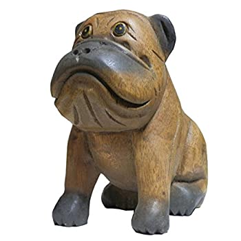 【中古】【輸入品・未使用】（並行輸入品）アジアン雑貨　わんちゃんの木彫り6