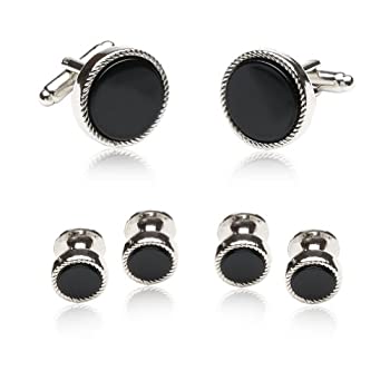 【中古】【輸入品・未使用】Cuff-Daddy リブ加工 タキシードカフリンクス & スタッズフォーマルセット プレゼント用ボックス付き