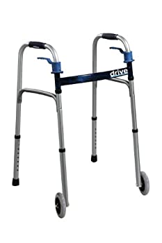 【中古】【輸入品・未使用】Drive Medical Trigger Release Folding Walker%ｶﾝﾏ% Brushed Steel by Drive Medical｜スカイマーケットプラス