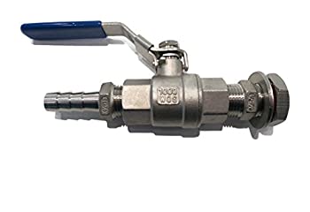 【中古】【輸入品・未使用】HomeBrewStuff 1/2 Stainless Steel Valve Weldless Bulkhead For Home Brew Kettle by Home Brew Stuff