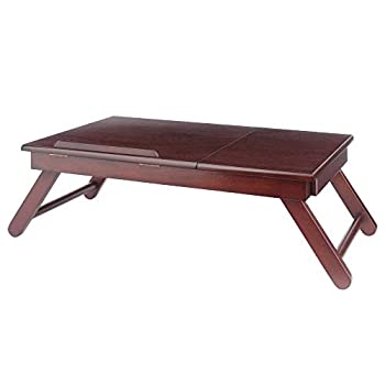 【中古】【輸入品・未使用】木製Alden Lapデスク、フリップトップwith引き出し、折りたたみ式脚|スカイマーケットプラス
