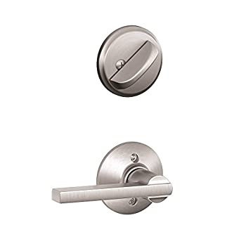 【中古】【輸入品・未使用】Schlage F59 LAT 626 Latitudeインテリアレバー デッドボルト付き つや消しクローム (内部半分のみ)