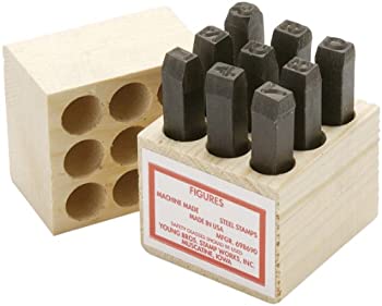 【中古】【インポート品・未当て嵌める】Young Bros 08091 9 Piece Machine Made Stamp Figure Set%ｶﾝﾏ% Steel%ｶﾝﾏ% 3/8 Character Size by Young Bros.