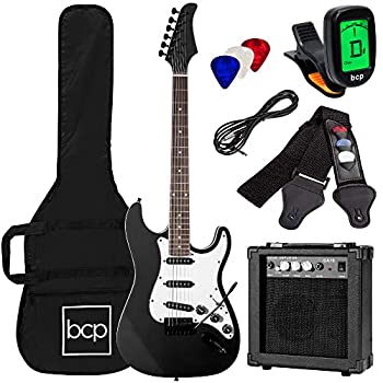 【中古】【輸入品・未使用】Full Size Black エレキギター with Amp%ｶﾝﾏ% Case and Accessories Pack Beginner スターターパッケージ 初心者用 エレキギター エレクトリック