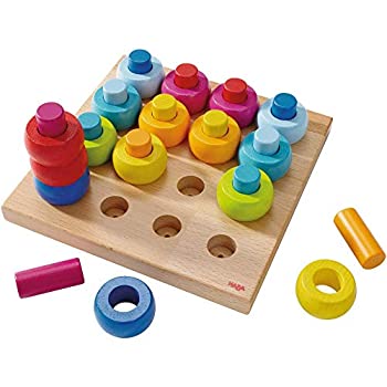 【中古】【インポート品・未当て嵌める】ハバ ペグ命のせんたく にじいろ輪っか 2202 おもちゃ-知育玩具・学習玩具-その他