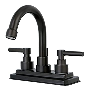 【中古】【輸入品・未使用】Kingston Brass KS8665EL Two Handle 4 in. Centerset Lavatory Faucet with Brass Pop-up