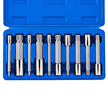 【中古】【輸入品・未使用】J&R Quality Tools 4-Inch Extra Long XZN Triple Square Spline Bit Socket Set%ｶﾝﾏ% S2 Steel | 10-Piece Set by Vector Tools
