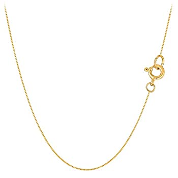 【中古】【輸入品・未使用】10k Yellow Gold Classic Mirror Box Chain Necklace%ｶﾝﾏ% 0.45mm%ｶﾝﾏ% 18%ﾀﾞﾌﾞﾙｸｫｰﾃ%