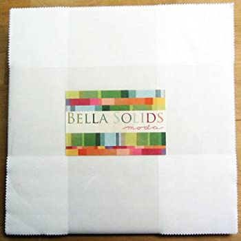 【中古】【インポート品・未当て嵌める】Moda BELLA SOLIDS WHITE 25糎 Layer Cake Fabric Squares 9900LC-98 [並行輸入品]