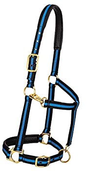 【中古】【インポート品・未当て嵌める】(2.5糎 Average Horse%ｶﾝﾏ% Blue/Black) - Weaver Leather Padded Adjustable Nylon Horse Halter