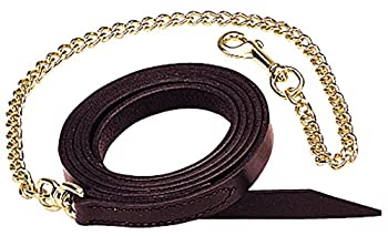 【中古】【輸入品・未使用】(2.5cm x 2.4m w/80cm Chain%ｶﾝﾏ% Mahogany) - Weaver Leather Single-Ply Horse Lead Features Brass Plated Chain