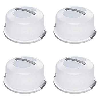 【中古】【輸入品・未使用】Sterilite Cake Server See-Through Lid%ｶﾝﾏ% White Base%ｶﾝﾏ% 4-Pack