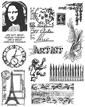 【中古】【輸入品・未使用】Tim Holtz Cling Rubber Stamp Set 7%ダブルクォーテ%X8.5%ダブルクォーテ%-Mini Classics (並行輸入品)|スカイマーケットプラス