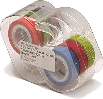 【中古】【輸入品・未使用】Lee Removable Highlighter Tape%ｶﾝﾏ% 1 Roll of Each of 6 Standard Colors%ｶﾝﾏ% 1/2-Inch with Dispenser (13188)