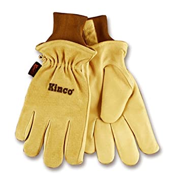 【中古】【輸入品・未使用】KINCO 94HK-M Men's Lined Grain Suede Pigskin Gloves%ｶﾝﾏ% Heat Keep Lining%ｶﾝﾏ% Medium%ｶﾝﾏ% Golden by KINCO INTERNATIONAL