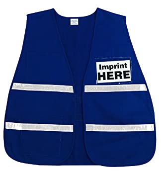 【中古】【輸入品・未使用】MCR Safety ICV203 Incident Command Polyester/Cotton Safety Vest with 1-Inch White Reflective Stripe%ｶﾝﾏ% Blue by MCR Safety｜スカイマーケットプラス
