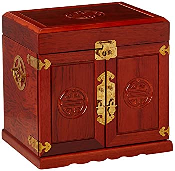 【中古】【インポート品・未当てはめる】ORIENTAL FURNITURE 5杯の抽き出し付き添い人ローズウッドジュエリーキャビネット - [並行輸入品]