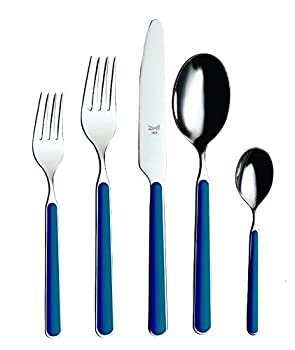 【中古】【インポート品・未当て嵌める】Mepra Faantasia Cutlery 5 Piece Place Setting Blue