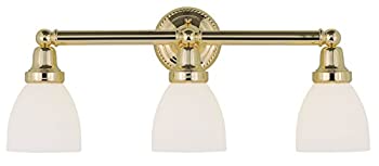 【中古】【輸入品・未使用】Livex Lighting 1023-02 クラシック3灯バスライト 光沢真鍮|スカイマーケットプラス