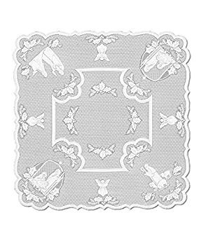 【中古】【インポート品・未当て嵌める】Heritage Lace Silent Night 114.3糎 by 114.3糎 White Table Topper