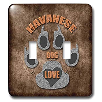 【中古】【輸入品・未使用】3drose LLC lsp _ 22076?_ 2ハバニーズLove Dog Breedでグレーとブラウンダブル切り替えスイッチ|スカイマーケットプラス