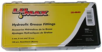 【中古】【輸入品・未使用】Lumax lx-4843ゴールド/シルバー6?mm x 1と8?mm 10?mmのX 1?X 1?(メトリック) 100?Pieceグリース継手Assortment