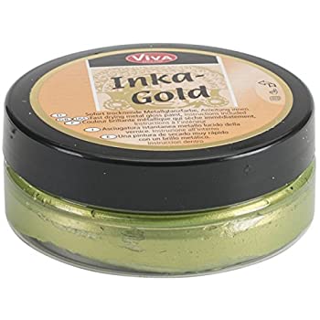 【中古】【輸入品・未使用】Viva Decor 50gm Inka Gold Metal Gloss Paint%ｶﾝﾏ% Green Yellow by Viva Decor