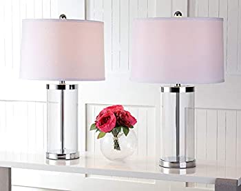 【中古】【インポート品・未当てはめる】Safavieh Lighting Collection Jeanie 硝子円柱 25in 寝部屋 リビング御部屋 老人ホーム 事務室 勉強机 ナイト爵照明ランプ 早見表照明ランプ