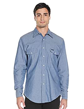 【中古】【輸入品・未使用】Wrangler（ラングラー）メンズ オーセンティックなカウボーイカット ウエスタンワークシャツ 長袖 US サイズ: 17 - 36 カラー: ブルー