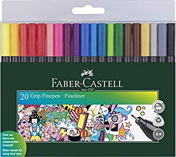 【中古】【輸入品・未使用】Faber-Castell Grip Finepen (Wallet of 20) アートペン (並行輸入品)|スカイマーケットプラス