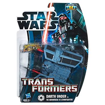 【中古】【輸入品・未使用】Star Wars Transformers Darth Vader to Tie Advanced X1 Starfighter