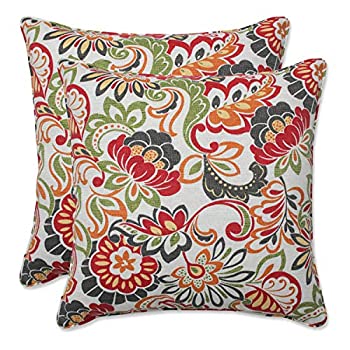 【中古】【輸入品・未使用】Pillow Perfect Decorative Multicolored Modern Floral Square Toss Pillows%ｶﾝﾏ% 2-Pack by Pillow Perfect [並行輸入品] 32,900円