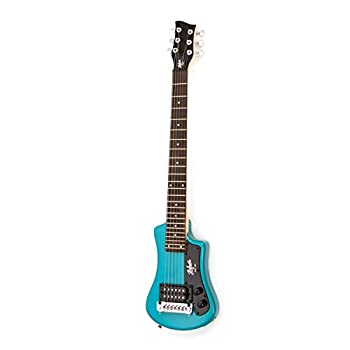 【中古】【輸入品・未使用】Hofner ヘフナー HCT-SH-BL-O Shorty Electric Travel Guitar with ギグバッグ ギターケース%ｶﾝﾏ% Blue エレキギター エレクトリックギター （並