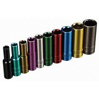 【中古】【輸入品・未使用】Pittsburgh Professional 10 Piece Color Coded 1/4 Drive Deep Wall SAE Socket Set by Pittsburgh Professional