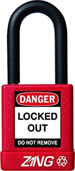 【中古】【輸入品・未使用】ZING 7031 RecycLock Safety Padlock%ｶﾝﾏ% Keyed Alike%ｶﾝﾏ% 1-1/2 Shackle%ｶﾝﾏ% 1-3/4 Body%ｶﾝﾏ% Red by Zing Green Products