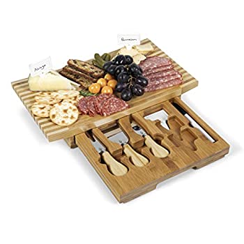 【中古】【輸入品・未使用】Picnic Time Concavo Bamboo Cheese Board and Cheese Tool Set by Picnic Time