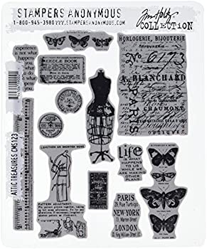 【中古】【インポート品・未当て嵌める】Tim Holtz Cling Rubber Stamp Set 7%ﾀﾞﾌﾞﾙｸｫｰﾃ%X8.5%ﾀﾞﾌﾞﾙｸｫｰﾃ%-Attic Treasures (並行輸入品)