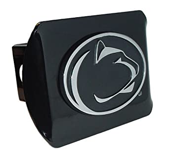 【中古】【インポート品・未当て嵌める】Penn State Nittany Lions黒いこと金属元素Trailer Hitch覆いかぶせるwithクロームメタルロゴ( for 2?\u0026quot;傍受機