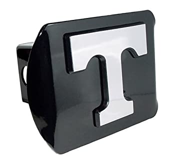 【中古】【輸入品・未使用】テネシーボランティアのブラックメタルトレーラーヒッチカバーwithメタルロゴ2?"受信機