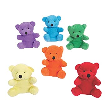 【中古】【輸入品・未使用】Primary plush bears (1 Dozen) - Bulk by Fun Express [並行輸入品]
