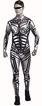 【中古】【輸入品・未使用】近未来のロボット　シルバージャンプスーツ　コスチューム　大人男性用　Male Robot [並行輸入品]