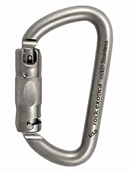 【中古】【インポート品・未当て嵌める】Rock Exotica 鍵を掛けるDオートロックスチールカラビナC2S A カラビナ-スポーツ・アウトドア-登山・クライミング
