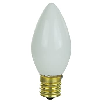 【中古】【輸入品・未使用】Sunlite 7C9/WH 白熱電球 7ワット 中型 C9 ナイトライト電球 ホワイト 25個パック